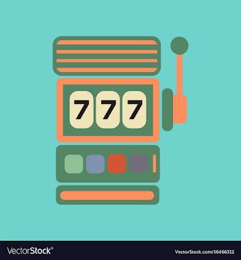 Flat icon on stylish background slot machine vector image