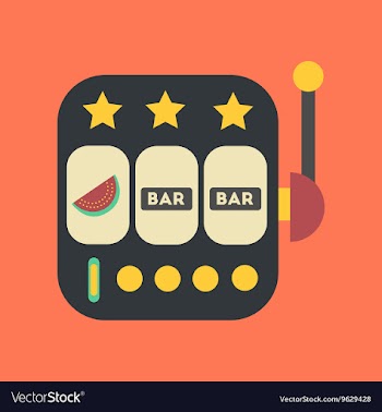 Flat icon on stylish background slot machine vector image