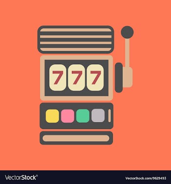 Flat icon on stylish background slot machine vector image
