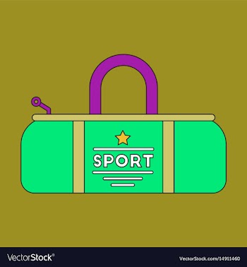 Flat icon on stylish background sports bag vector image