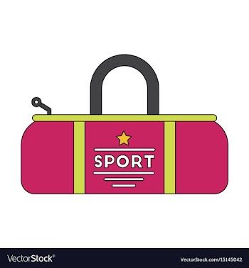 Flat icon on stylish background sports bag vector image