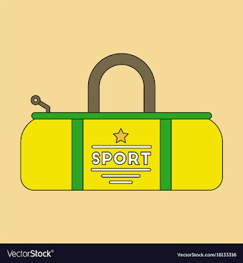 Flat icon on stylish background sports bag vector image