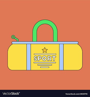 Flat icon on stylish background sports bag vector image