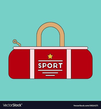 Flat icon on stylish background sports bag vector image