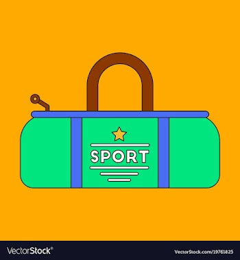 Flat icon on stylish background sports bag vector image