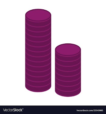 Flat icon on stylish background stacks of coins vector image