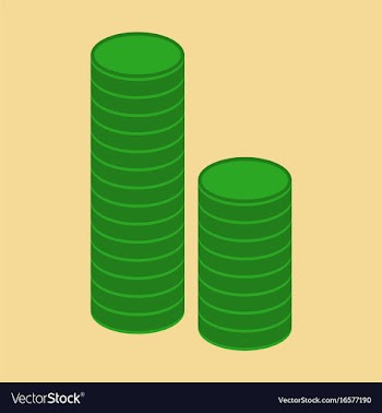 Flat icon on stylish background stacks of coins vector image