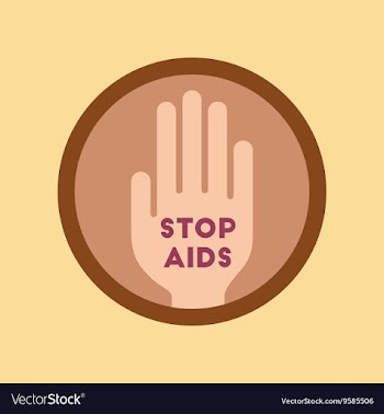 Flat icon on stylish background Stop AIDS symbol vector image