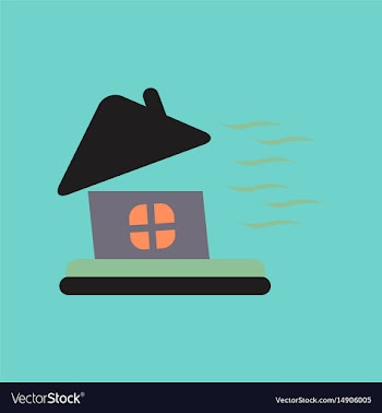 Flat icon on stylish background storm the house vector image