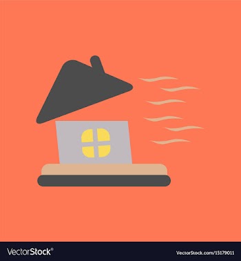 Flat icon on stylish background storm the house vector image