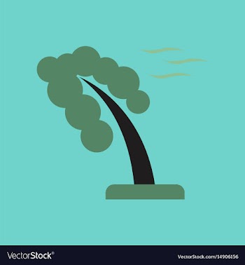 Flat icon on stylish background strong wind tree vector image