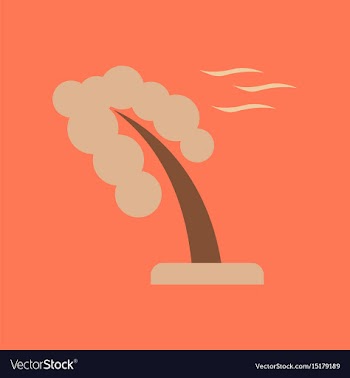 Flat icon on stylish background strong wind tree vector image