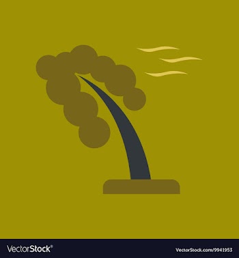Flat icon on stylish background strong wind tree vector image