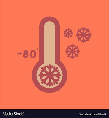 Flat icon on stylish background thermometer cold vector image