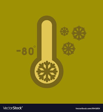 Flat icon on stylish background thermometer cold vector image
