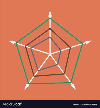 Flat icon on stylish background thin chart vector image