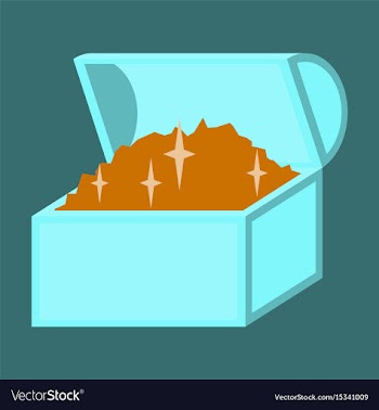 Flat icon on stylish background treasure chest vector image