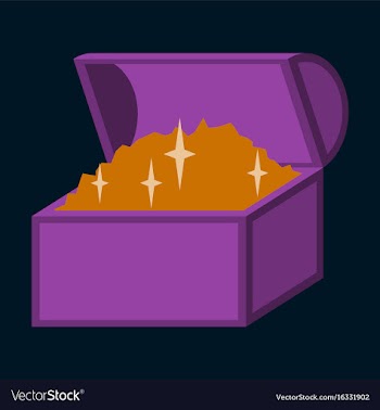 Flat icon on stylish background treasure chest vector image
