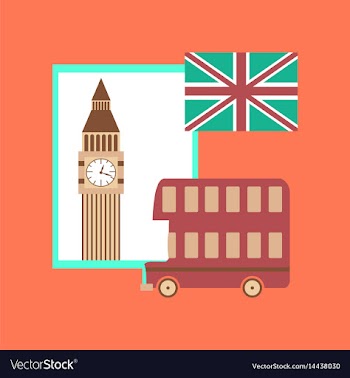 Flat icon on stylish background united kingdom set vector image