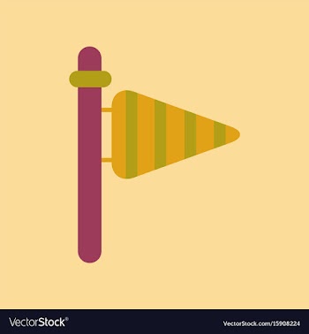 Flat icon on stylish background weather vane vector image