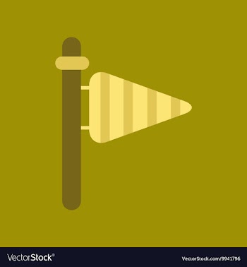 Flat icon on stylish background weather vane vector image