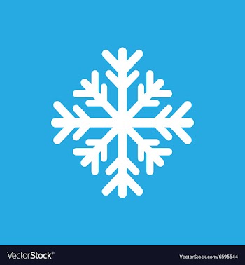 Flat icon on stylish background winter snowflake vector image