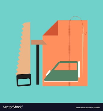 Flat icon on stylish background work lesson vector image
