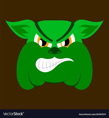 Flat icon on theme angry bulldog animal vector image