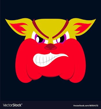 Flat icon on theme angry bulldog animal vector image