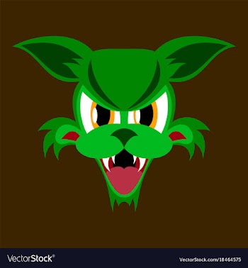 Flat icon on theme angry cat animal vector image