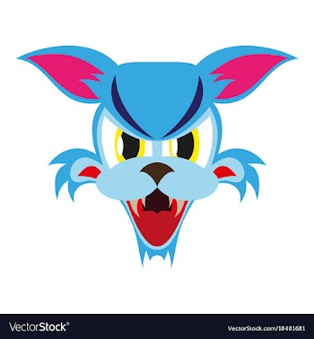 Flat icon on theme angry cat animal vector image