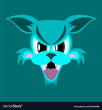 Flat icon on theme angry cat animal vector image