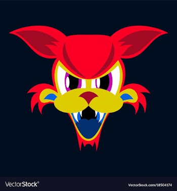 Flat icon on theme angry cat animal vector image