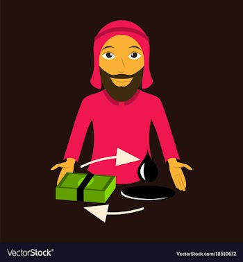 Flat icon on theme arabic business arab vector image