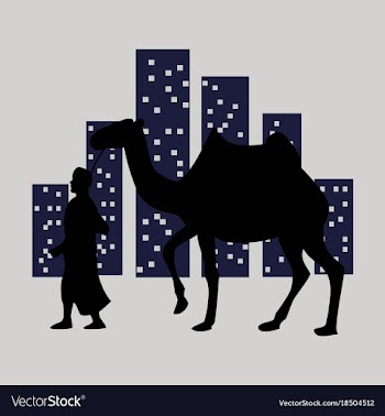 Flat icon on theme arabic business arab with a vector image