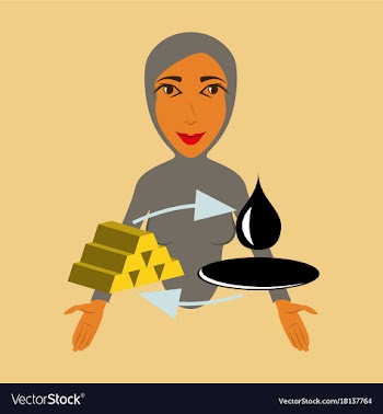 Flat icon on theme arabic business arab woman vector image