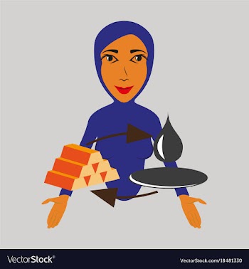 Flat icon on theme arabic business arab woman vector image