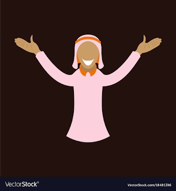 Flat icon on theme arabic business arabic man vector image