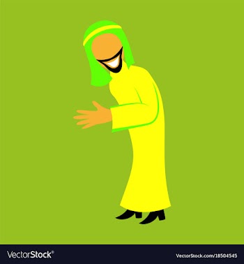 Flat icon on theme arabic business arabic man vector image