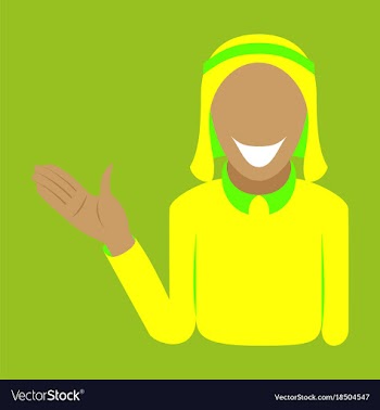 Flat icon on theme arabic business arabic man vector image