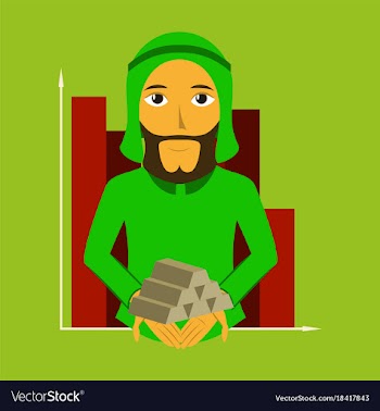 Flat icon on theme arabic business arabic vector image