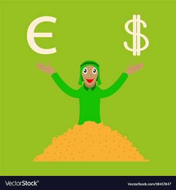 Flat icon on theme arabic business arabic vector image