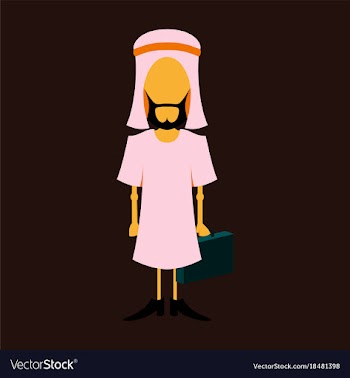 Flat icon on theme arabic business arabic vector image