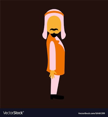 Flat icon on theme arabic business arabic vector image