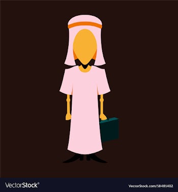 Flat icon on theme arabic business arabic vector image