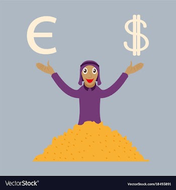 Flat icon on theme arabic business arabic vector image