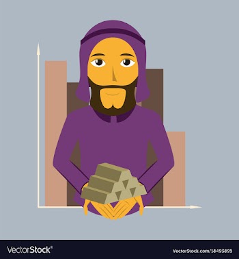 Flat icon on theme arabic business arabic vector image
