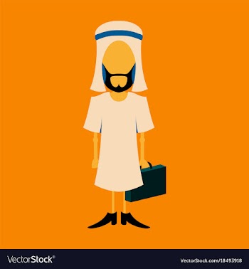 Flat icon on theme arabic business arabic vector image