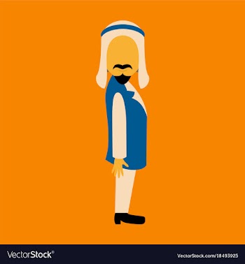Flat icon on theme arabic business arabic vector image