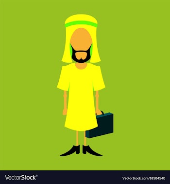 Flat icon on theme arabic business arabic vector image